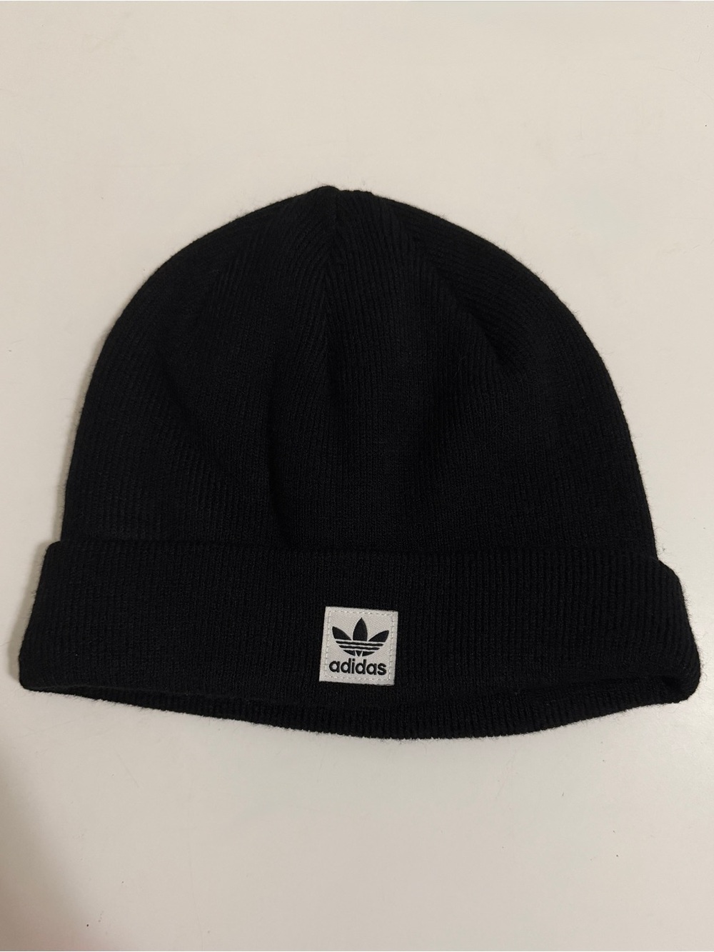 Adidas Black Knit Beanie with Logo